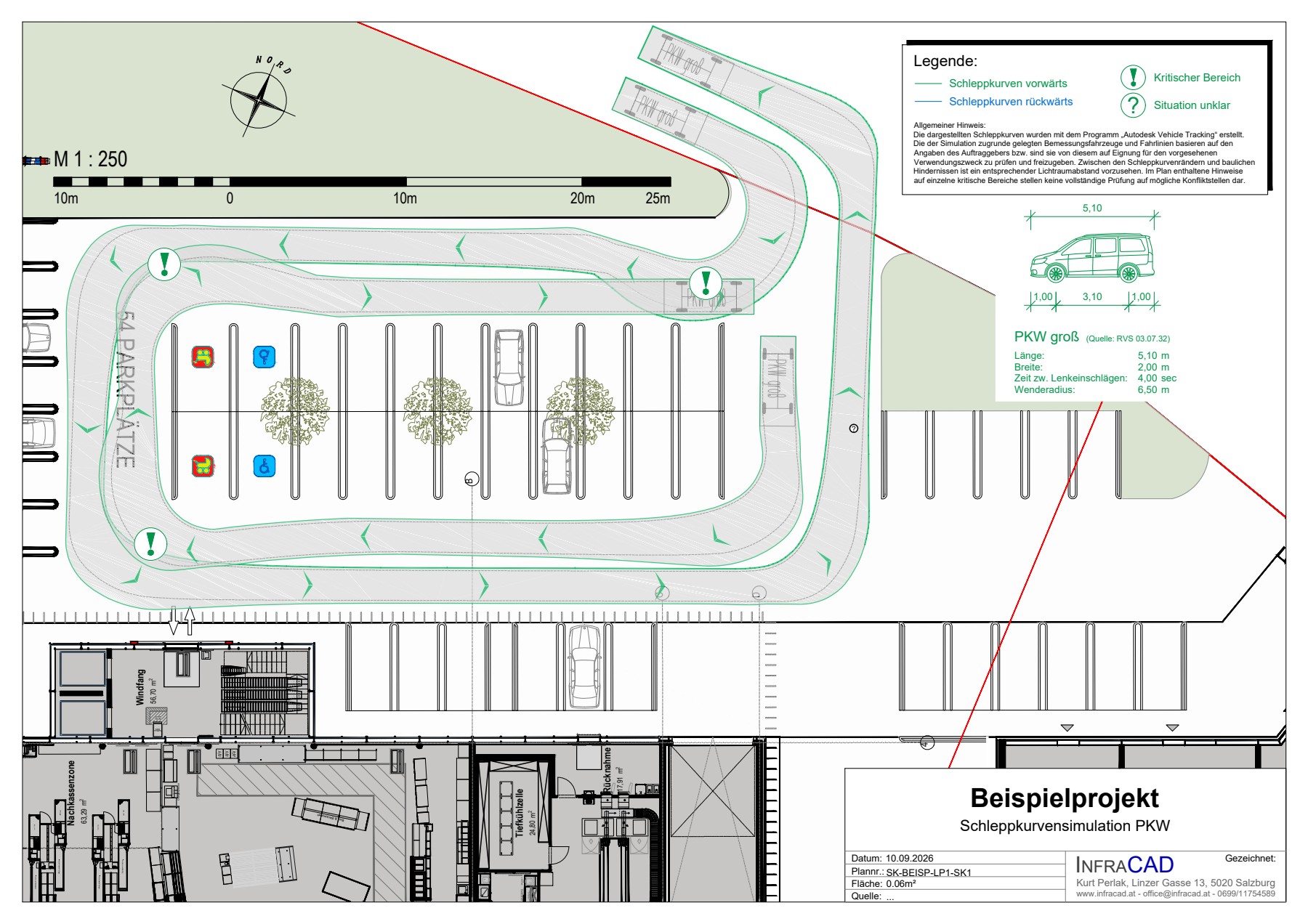 Musterplan Parkplatz · PKW groß