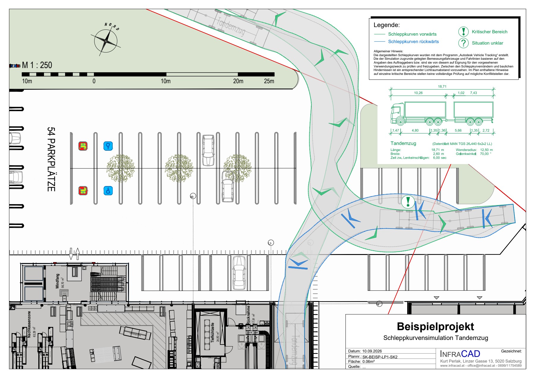 Musterplan Parkplatz · Tandemzug
